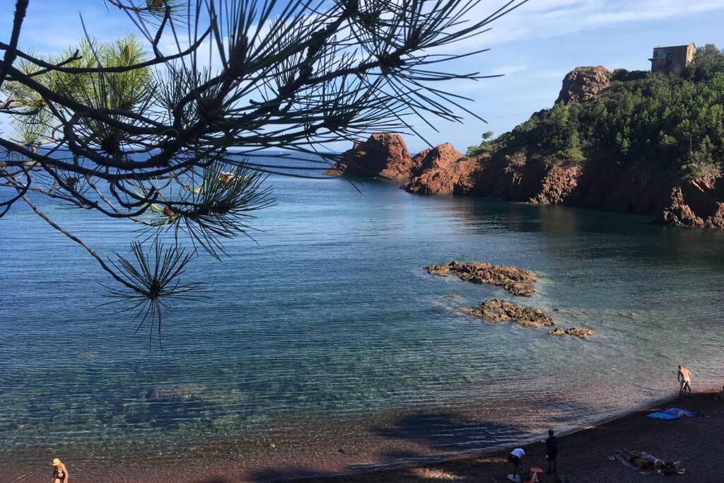 Villa A L'Etage Avec Piscine Proche Bord De Mer Saint-Raphaël Exterior foto